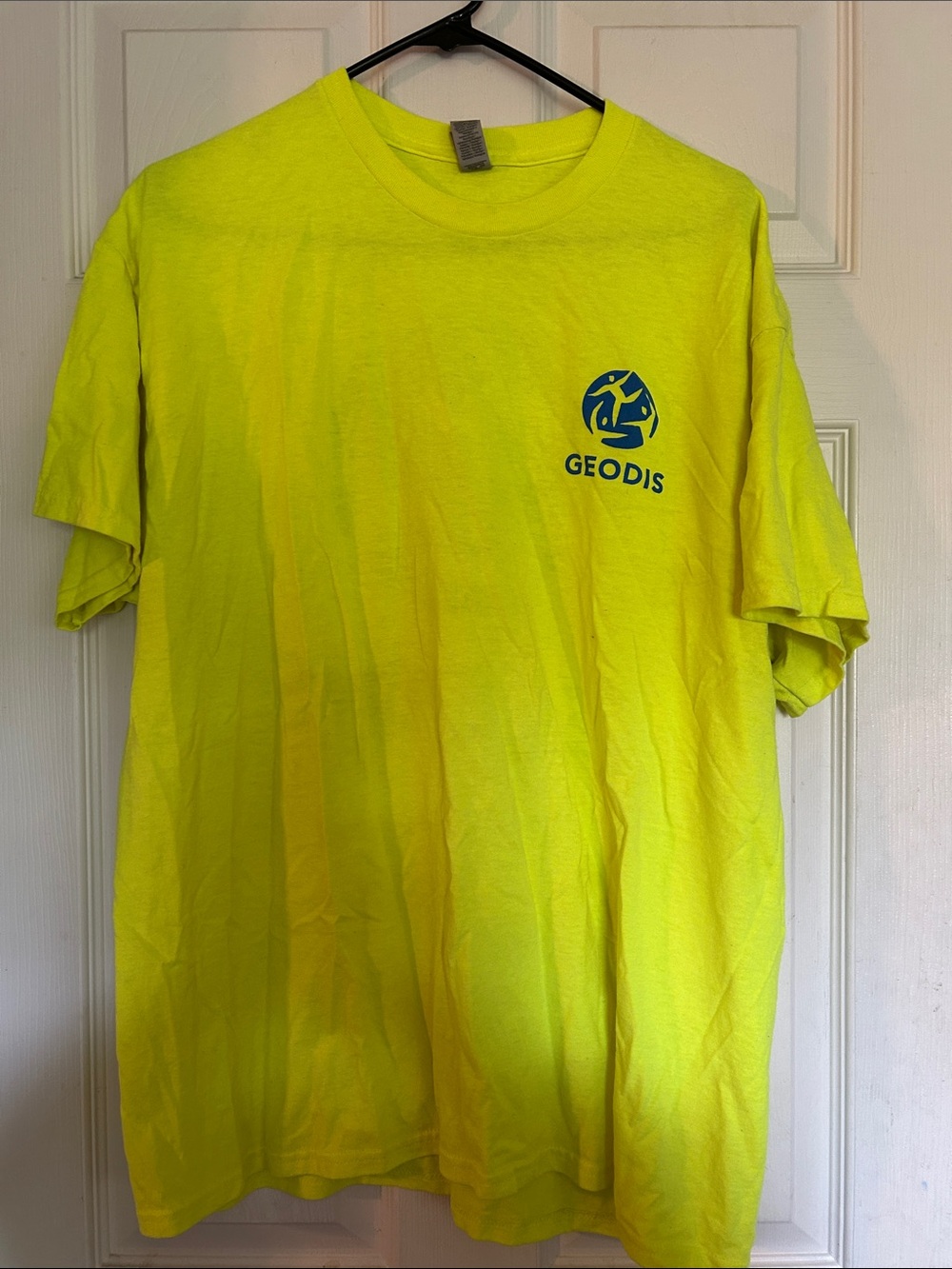 Gildan High-Visibility Yellow Geodis Logo Short-Sleeve T-Shirt